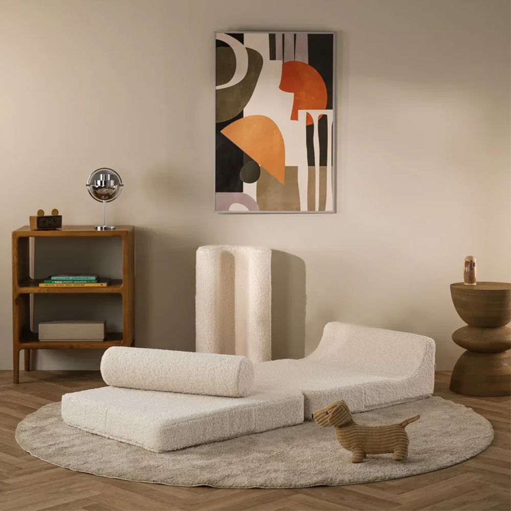 Wigiwama Aufklappbarer Kindersessel  &#39;Flipster&#39;  Cream White