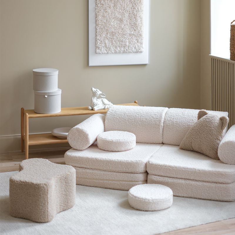 Wigiwama Sofa Teddy Settee Cream White