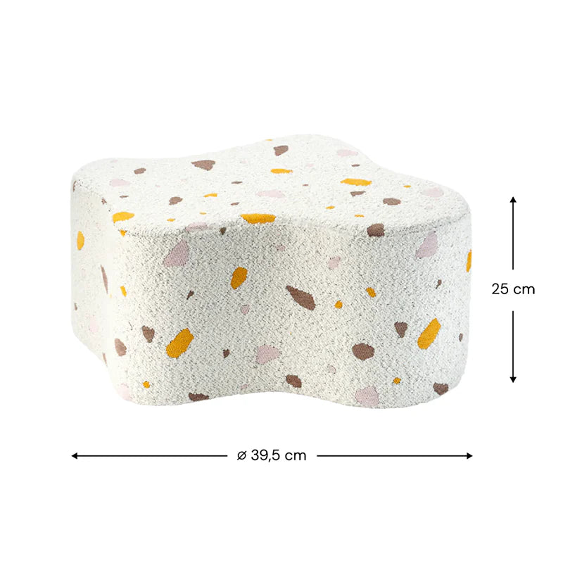 Wigiwama Pouf « Terrazzo Cloud » Marbre