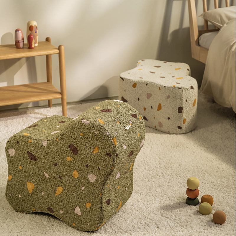 Wigiwama Pouf « Terrazzo Cloud » Marbre