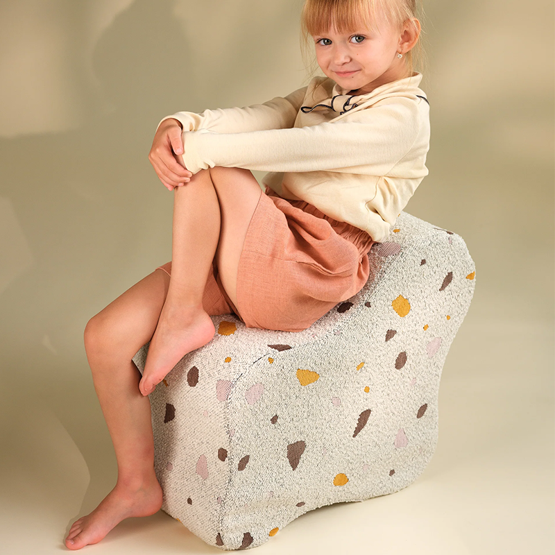 Wigiwama Pouf « Terrazzo Cloud » Marbre