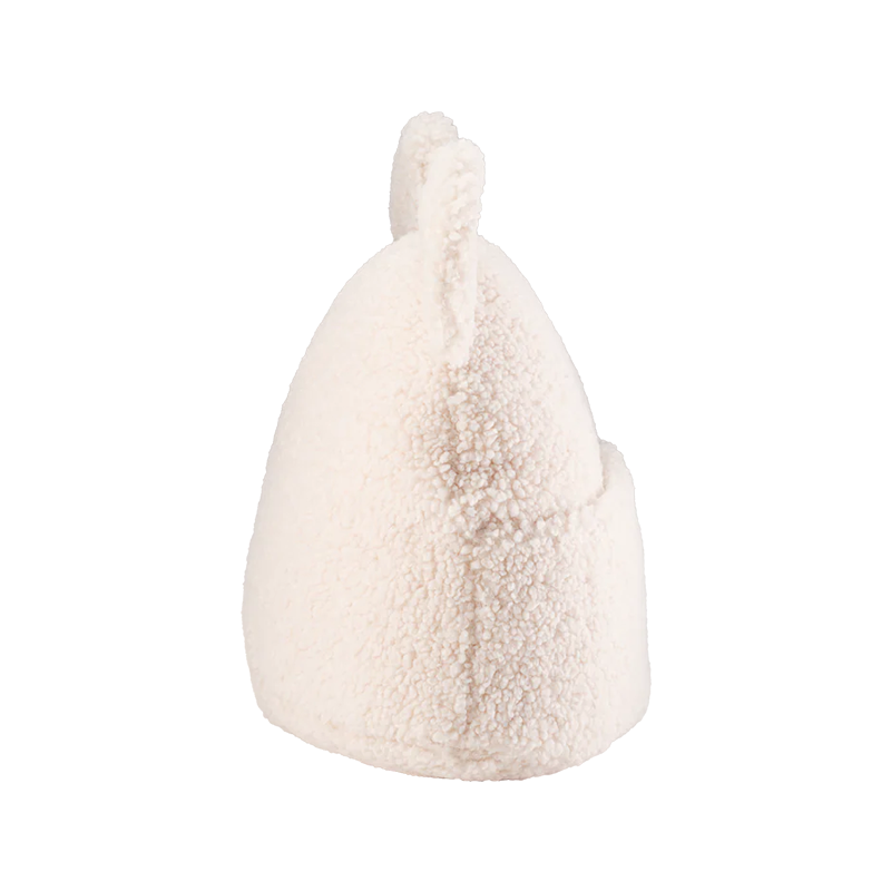 Coussin Wigiwama avec poche 'Teddy' Crème Blanc