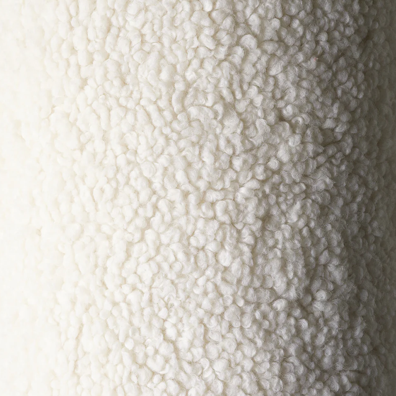 Coussin Wigiwama avec poche 'Teddy' Crème Blanc