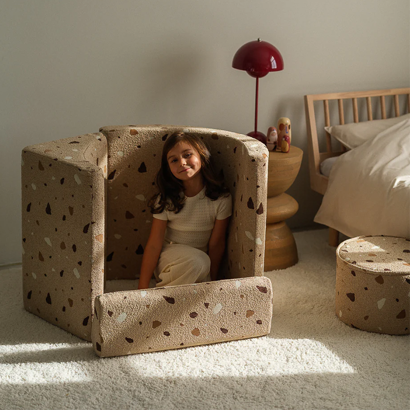 Wigiwama Fauteuil 'Terrazzo Moon Chair' Sable