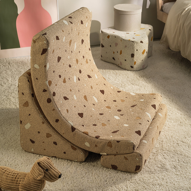 Wigiwama Fauteuil 'Terrazzo Moon Chair' Sable