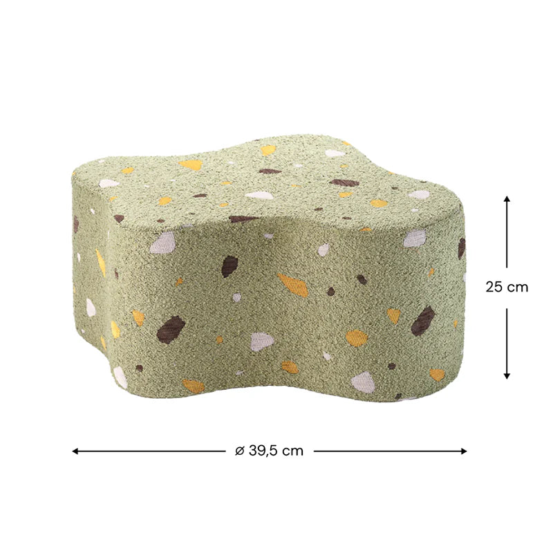 Wigiwama Pouffe 'Terrazzo Cloud' Moss