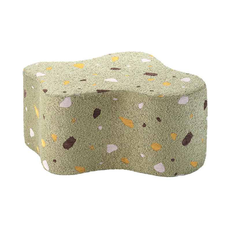 Wigiwama Pouffe 'Terrazzo Cloud' Moss