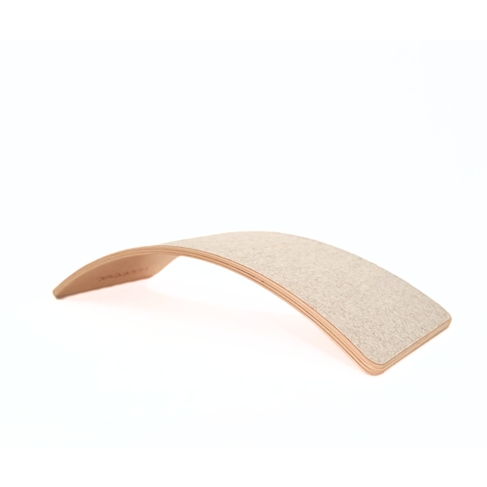 Wobbel  Starter Balance Board Transparent mit Filz Wooly