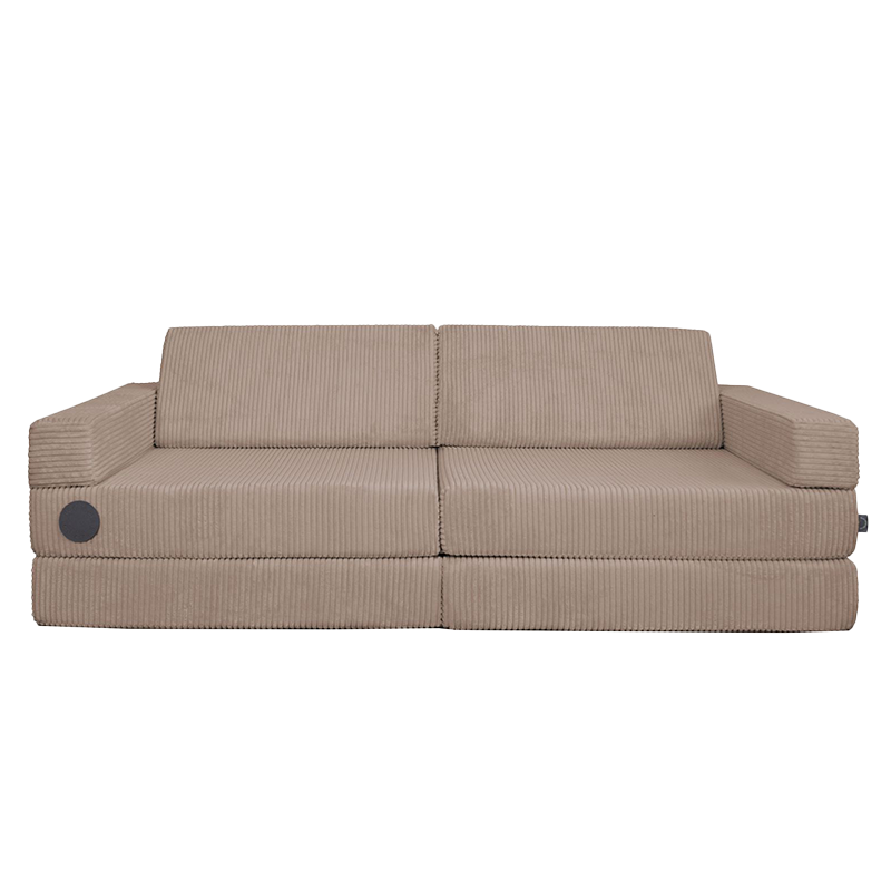 Wonderwuzz Spielsofa für Kinder in der Farbe Taupe.