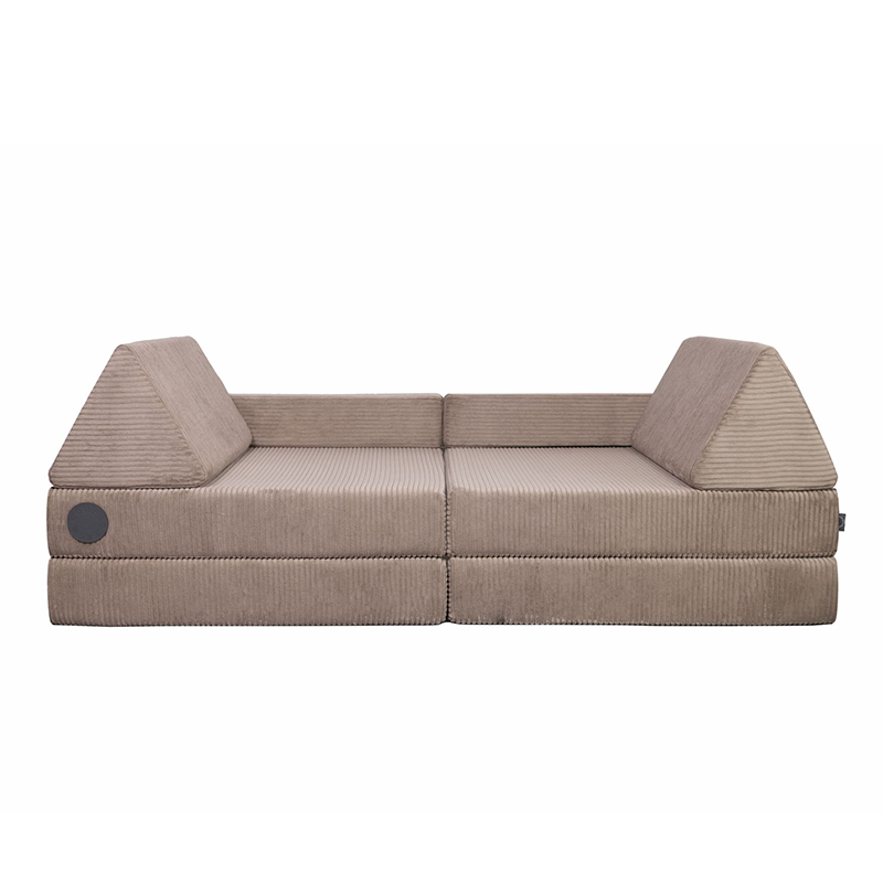 Wonderwuzz Spielsofa für Kinder in der Farbe Taupe.