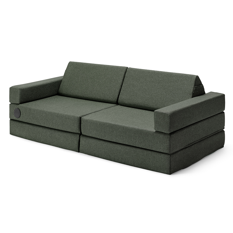Wonderwuzz modulares Spielsofa bestehend aus 8 Teilen'OH SO SOFY' in der Farbe Grünelmonster.