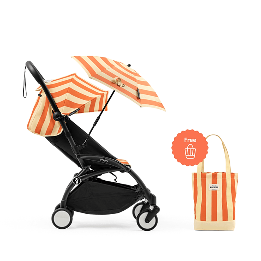 Stokke® YOYO³ 6+ Kit d'été 'Riviera Collection' avec habillage, parasol et sac de plage Capri