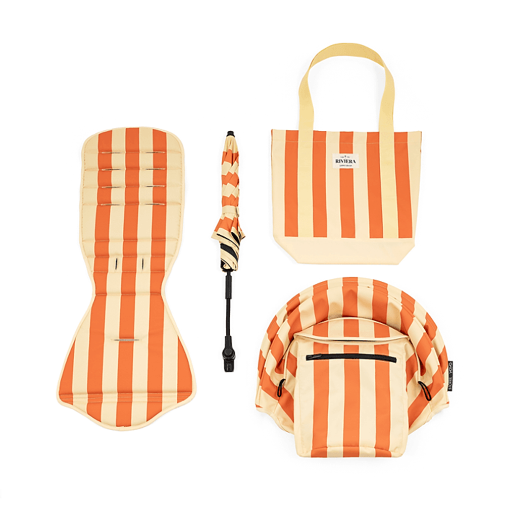 Stokke® YOYO³ 6+ Kit d'été 'Riviera Collection' avec habillage, parasol et sac de plage Capri
