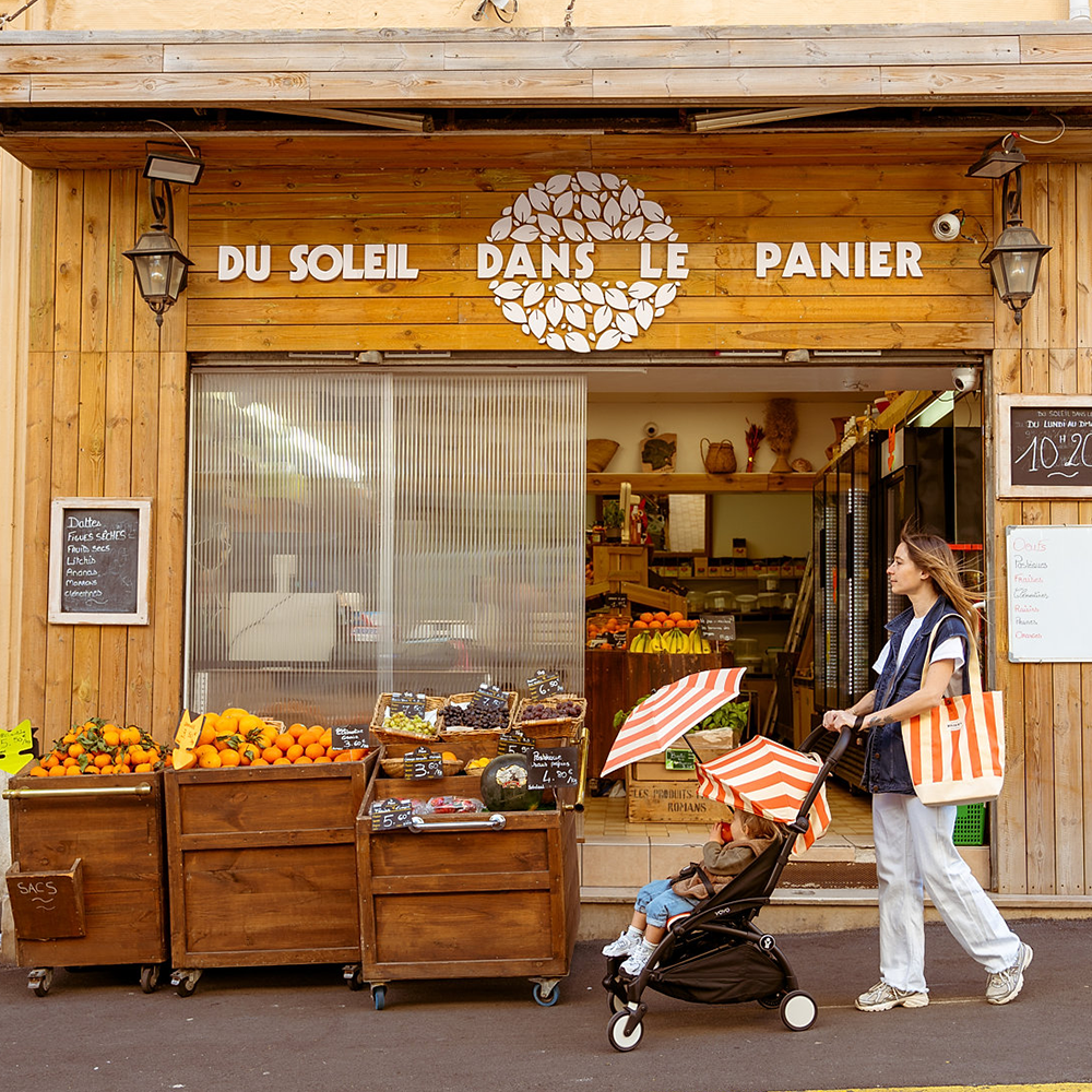 Stokke® YOYO³ 6+ Kit d'été 'Riviera Collection' avec habillage, parasol et sac de plage Capri
