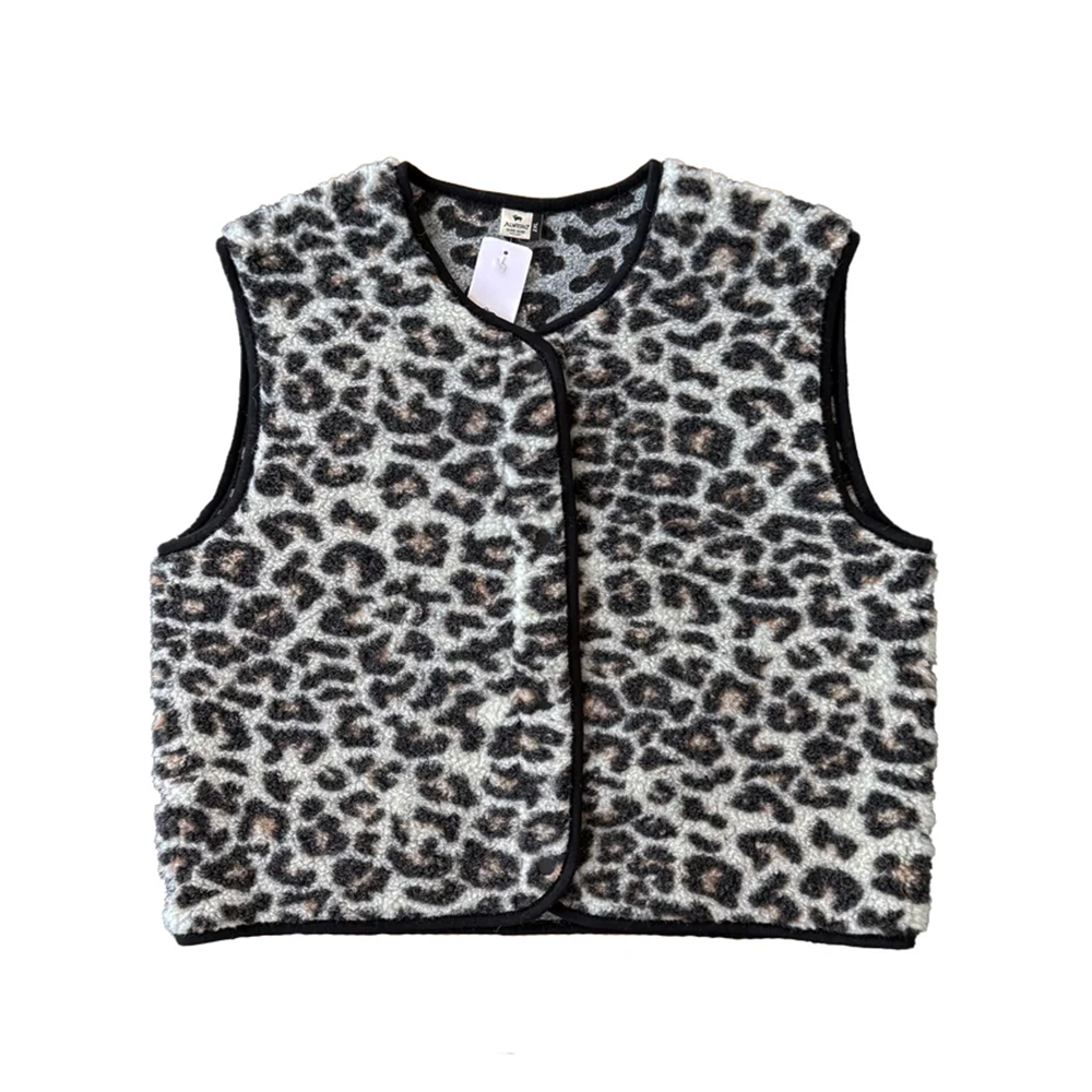 Alwero  Kinder Wollweste &#39;TYB&#39;  Leopard White