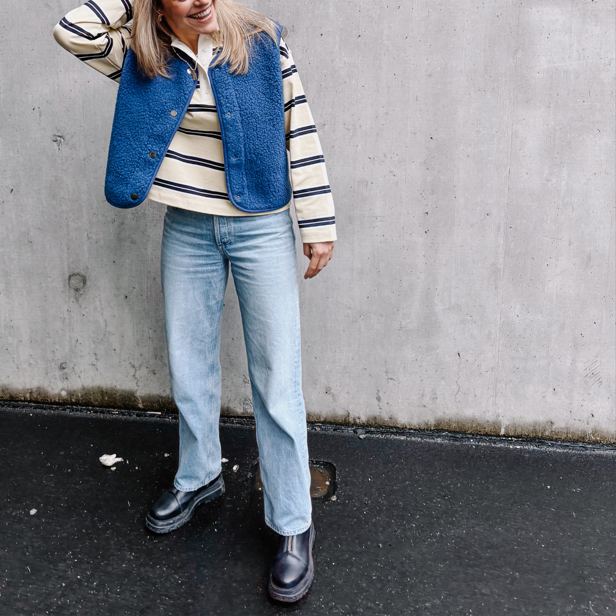 Alwero  Wollweste für Erwachsene 'TYB'  Blue