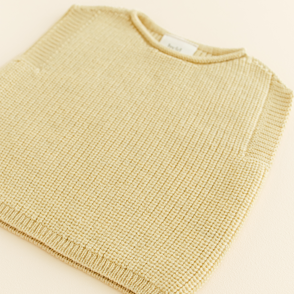 White Baby Knitted Vest 'Harvey' Light Yellow