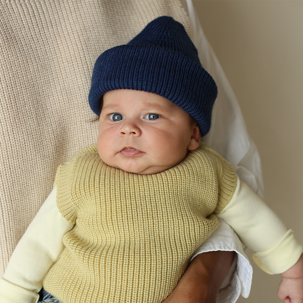 White Baby Knitted Vest 'Harvey' Light Yellow