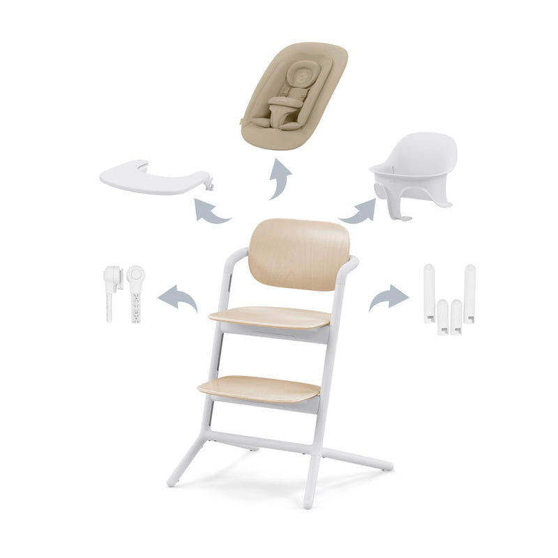 Cybex Lemo 4-in-1 Hochstuhl Sand White