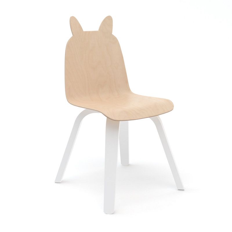 Oeuf NYC Set of 2 bunny children's chairs Birch / white, chairs, Oeuf NYC - SNOWFLAKE children's furniture concept store