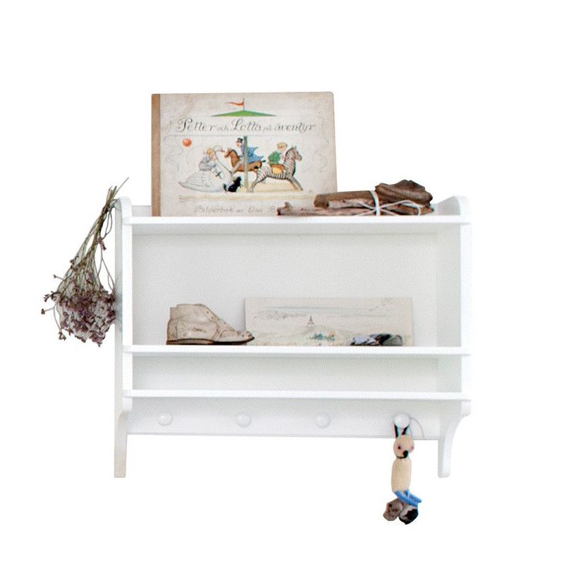 Oliver Furniture &lt;br/&gt; Bücherregal mit Haken Seaside &lt;br/&gt; Weiss,Regale, Oliver Furniture - SNOWFLAKE kindermöbel concept store