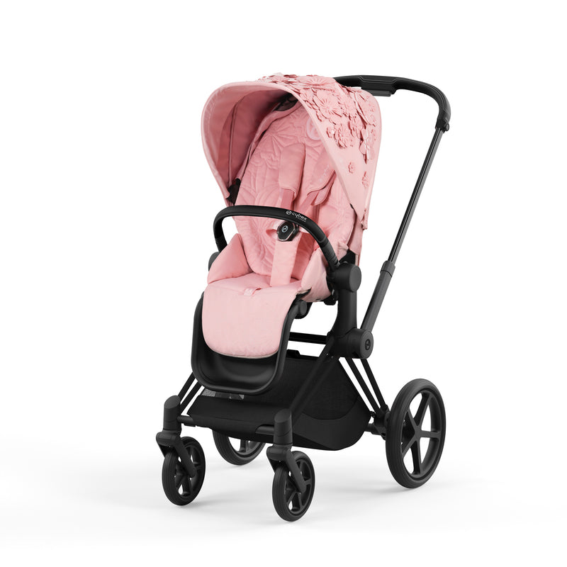 Cybex  Priam Black Matt  Simply Flowers Pink