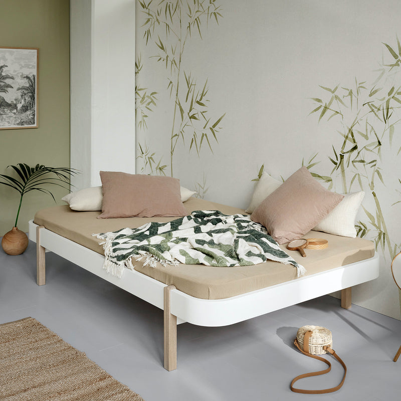 Oliver Furniture  Wood Lounger Bett 120 x 200 cm  Weiss/Eiche