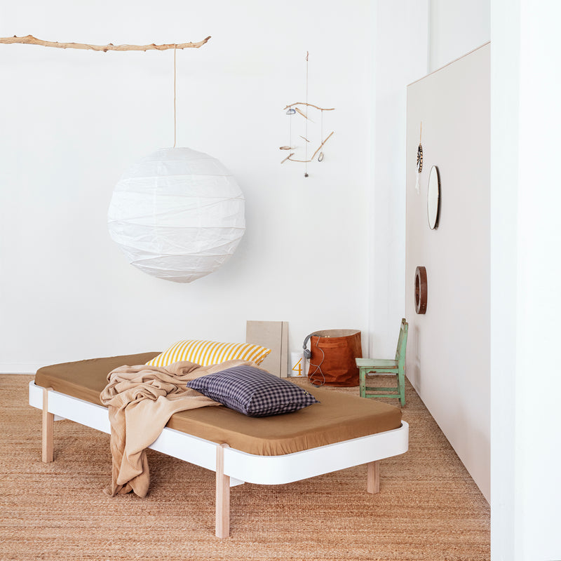 Oliver Furniture  Wood Lounger Bett 90 x 200 cm  Weiss/Eiche