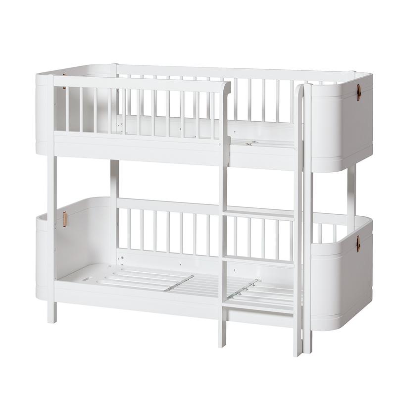 Oliver Furniture  Umbauset Wood  Mini+ Juniorbett zum halbhohen Etagenbett  Weiss