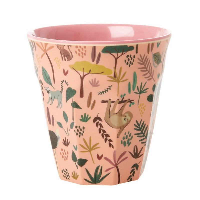 Rice  Melamin Kinder Becher “Jungle Animals Two Tone'  Coral - Online MY SNOWFLAKE