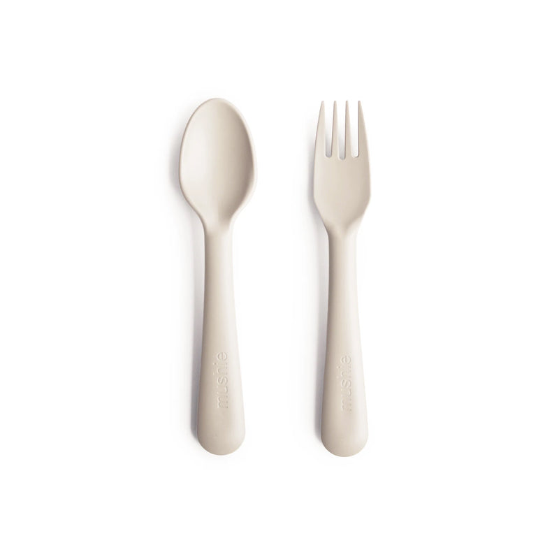 Mushie Besteck 2er Set   Ivory