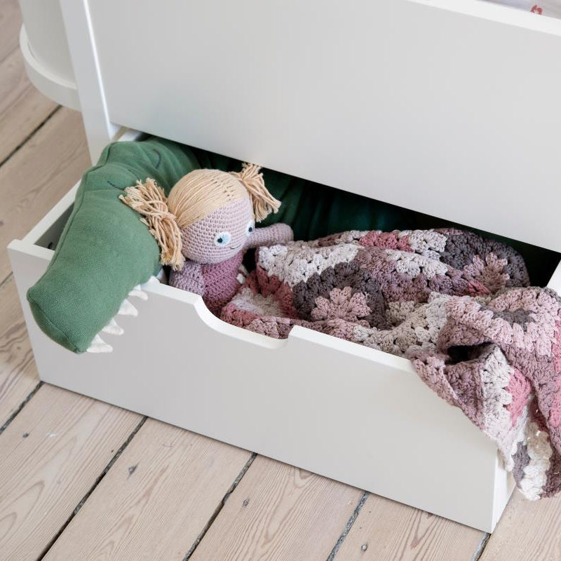 Sebra  Bettschublade für Baby und Junior Bett  Weiss