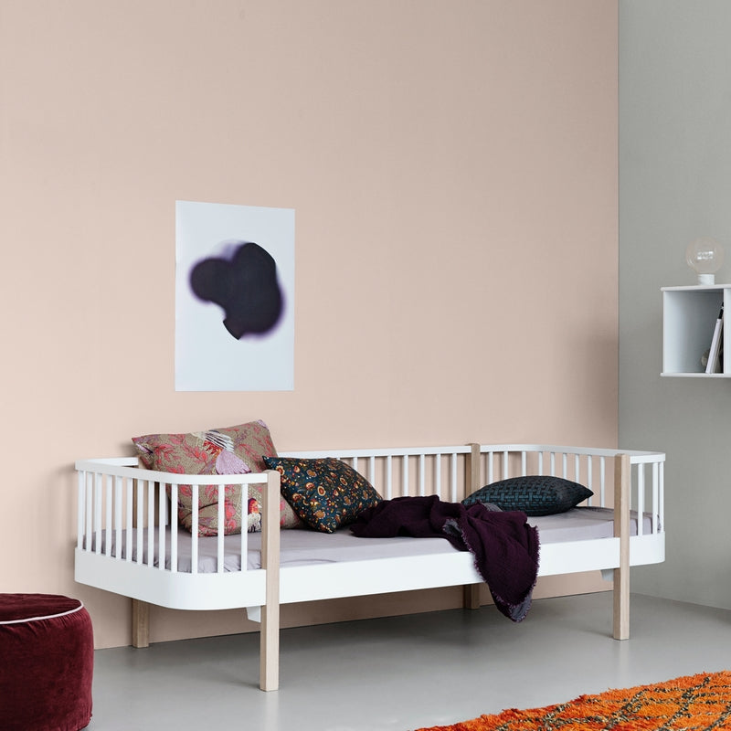 Oliver Furniture  Umbauset Wood Einzelbett zum Bettsofa  Weiss/Eiche