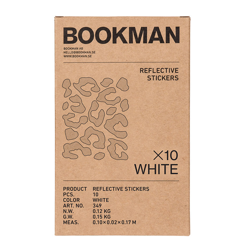 Bookman  Reflektierende Leopard Sticker  White
