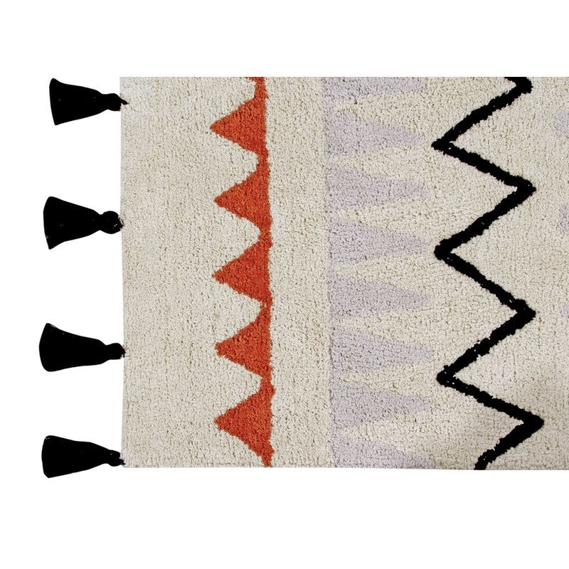 Lorena Canals <br/> Baumwollteppich Azteca waschbar <br/> Terracotta,Teppiche, Lorena Canals - SNOWFLAKE kindermöbel concept store