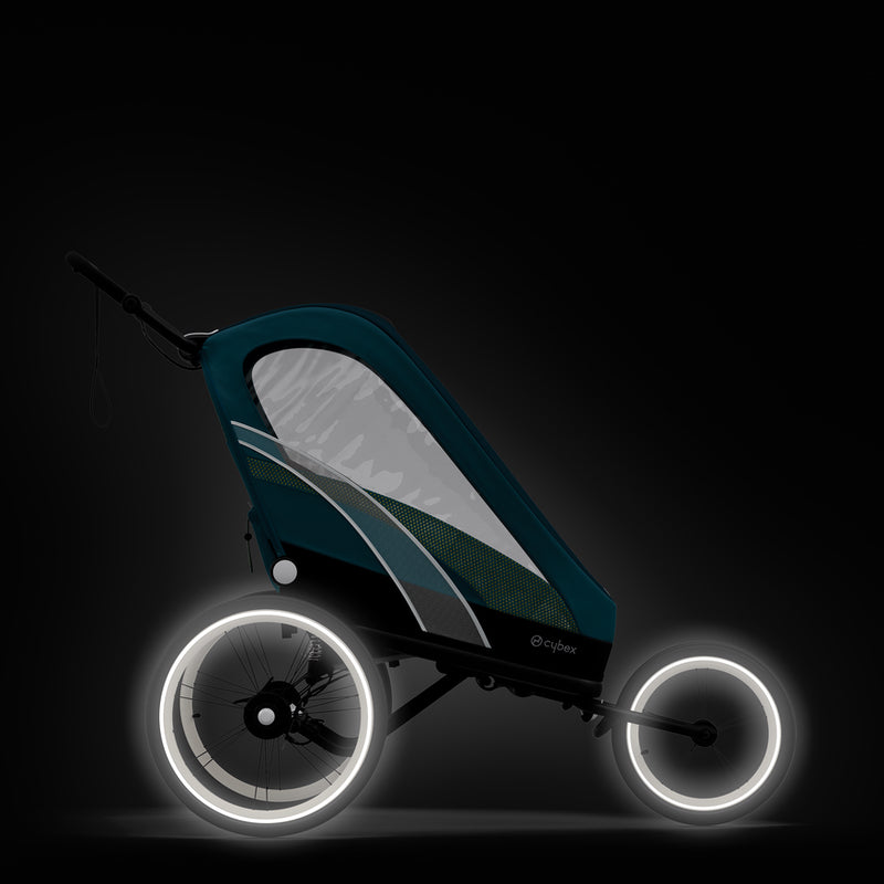 Cybex ZENO Maliblue ensemble complet avec habillage pluie