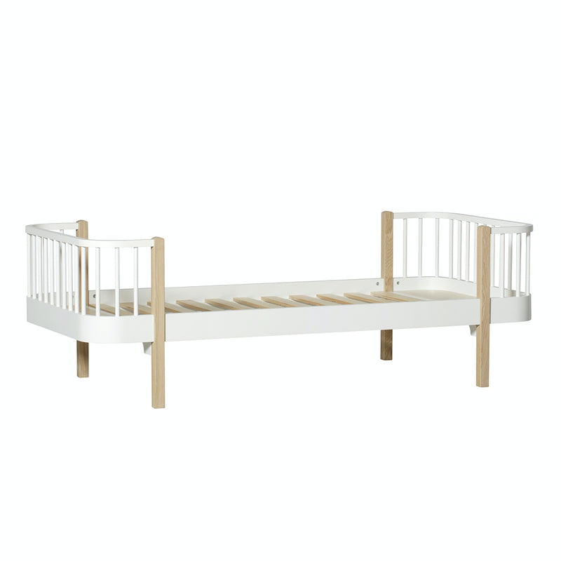 Oliver Furniture &lt;br/&gt; Umbauset Wood &lt;br/&gt; Halbhohes Hochbett zum Einzelbett &lt;br/&gt; Weiss/Eiche