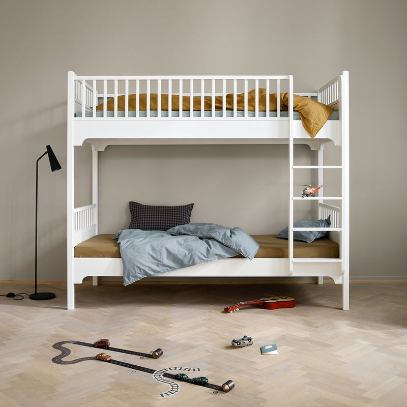 Oliver Furniture  Umbauset Seaside  Bettsofa zum Etagenbett mit gerader Leiter  Weiss