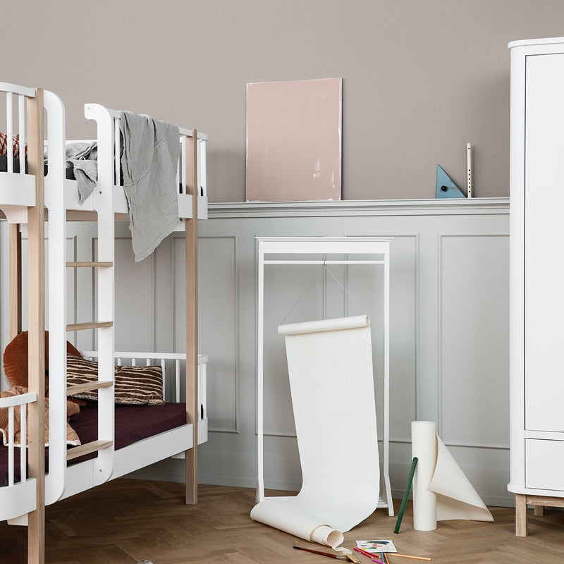 Oliver Furniture &lt;br/&gt; Umbauset Wood Einzelbett zum Etagenbett &lt;br/&gt; Weiss/Eiche