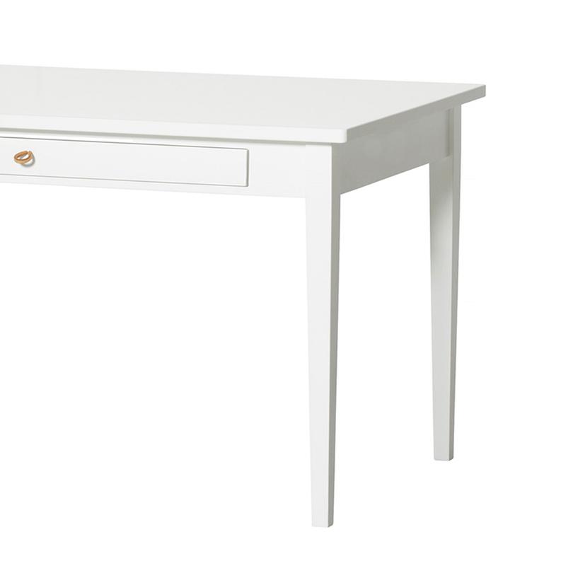 Oliver Furniture  Extra Tischbeinset für Seaside Junior Schreibtisch mit Lederband  Weiss