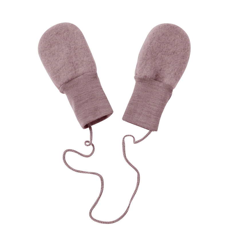 Engel Baby Wool Fleece Mittens Rosewood Melange