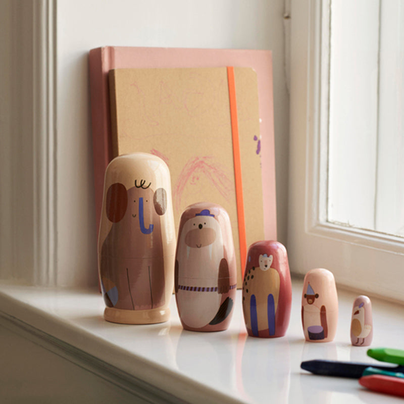 Ferm Living Matroschka Puppen aus Holz  Multi - Online MY SNOWFLAKE