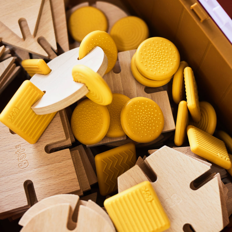 Bavvic  Steckspielzeug aus Holz  Builder Set