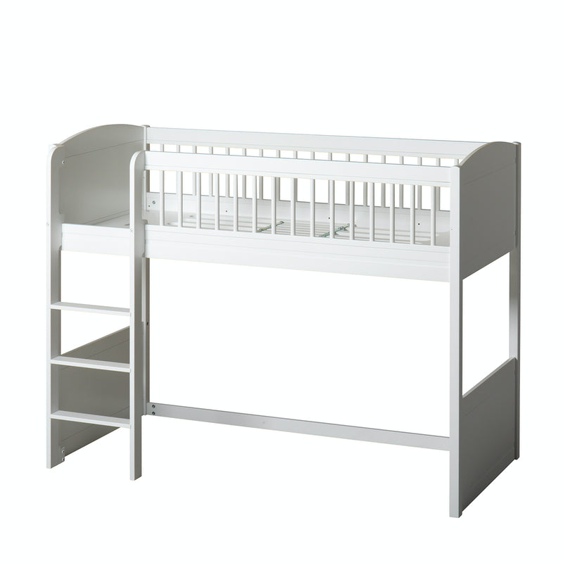 Oliver Furniture  Umbauset Seaside Lille+ Juniorbett zum halbhohen Hochbett  Weiss