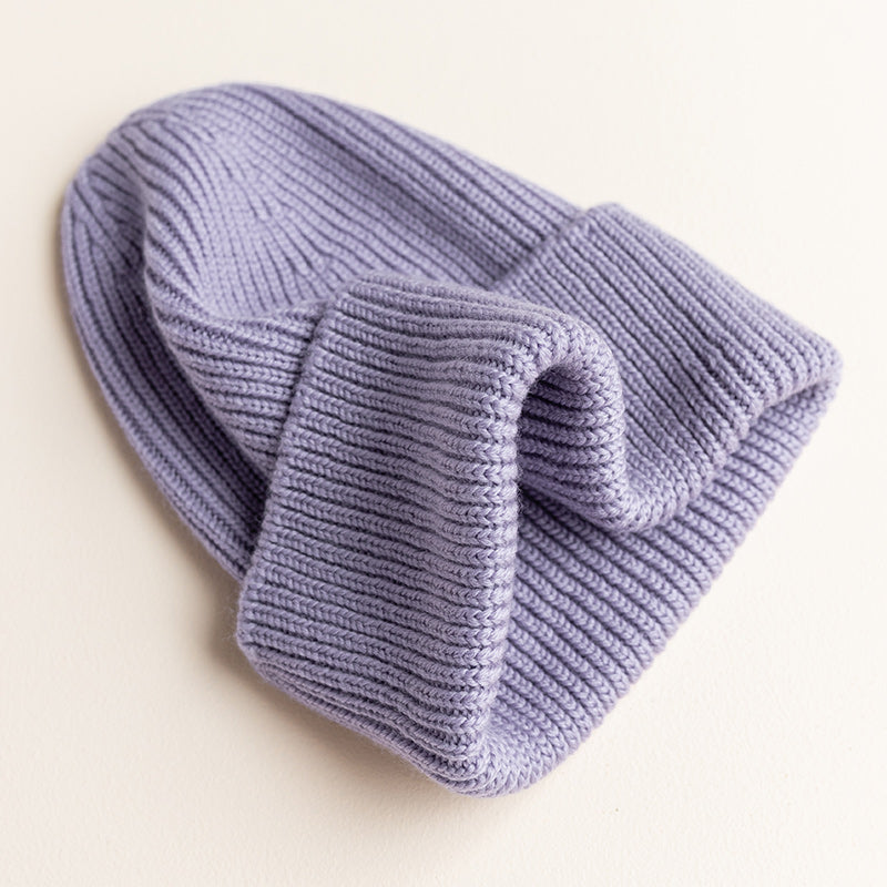 Hvid  Beanie Fonzie für Erwachsene Lilac