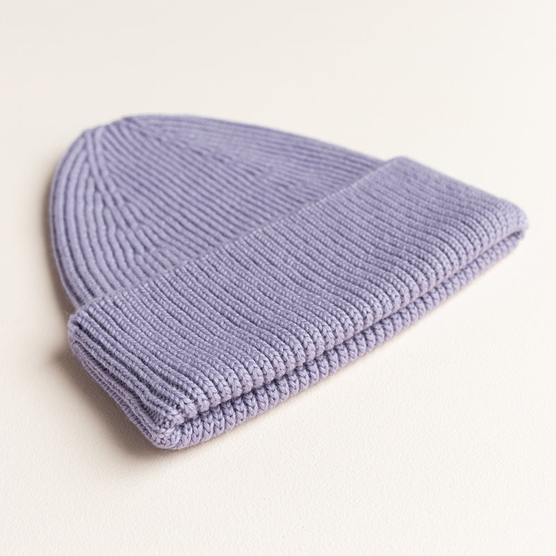 Hvid  Beanie Fonzie für Erwachsene Lilac