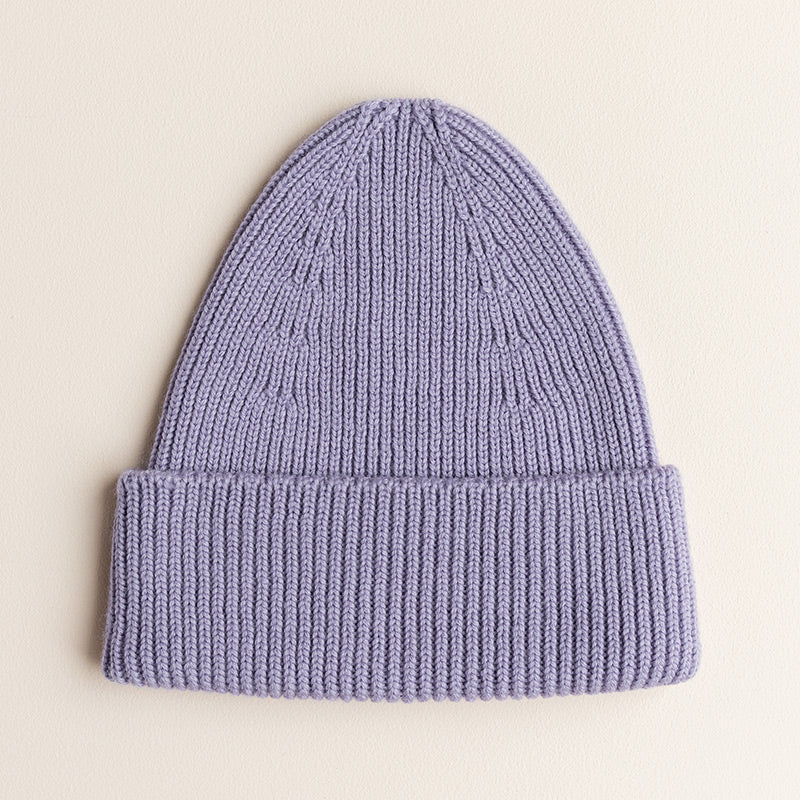 Hvid  Kids Beanie Fonzie  Lilac