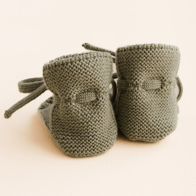 Hvid  Baby Strickschuhe Booties  Artichoke - Online MY SNOWFLAKE