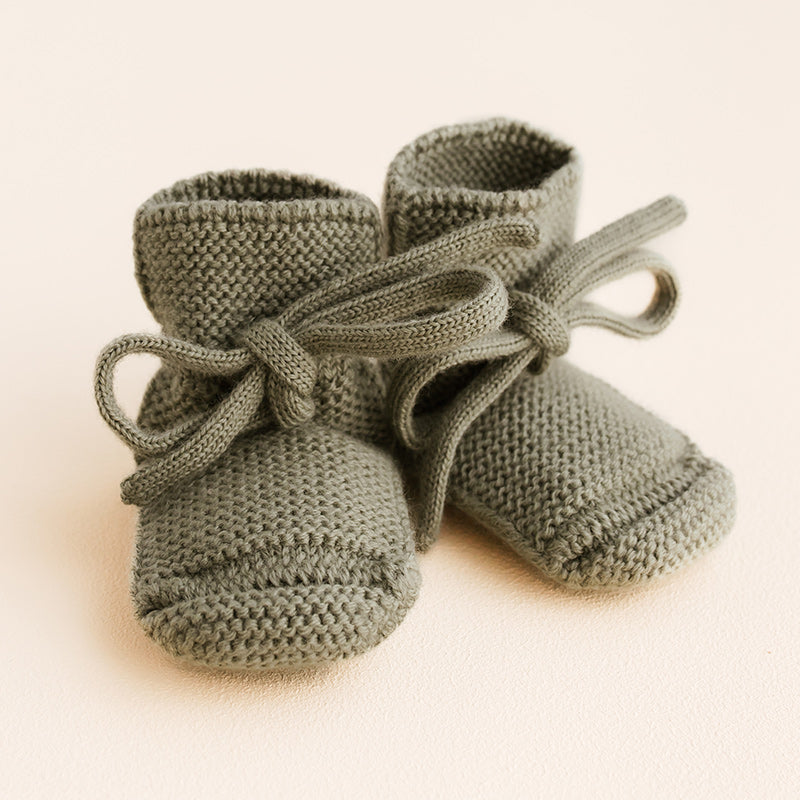 Hvid  Baby Strickschuhe Booties  Artichoke - Online MY SNOWFLAKE