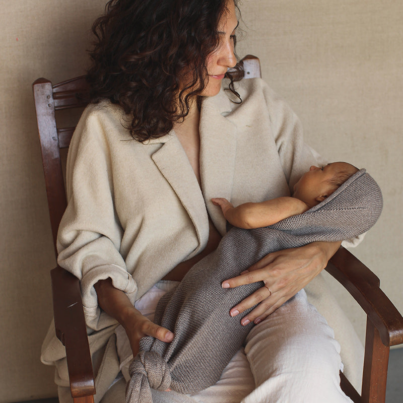 Hvid  Strick Cocoon  Otter